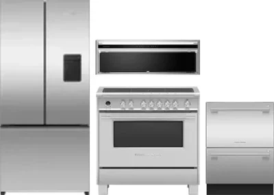 4 Piece Package Includes Refrigerator, Range, Hood And Dishwasher